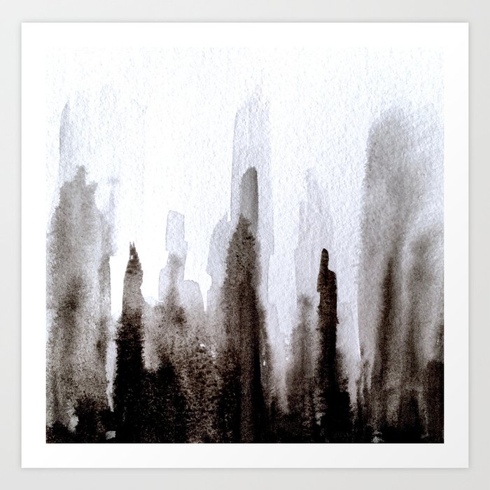 Abstract Cityscape Art Print By Sophie Lemieux Society6