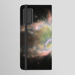 Peach Gray Planetary Nebula Android Wallet Case