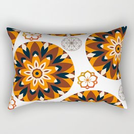 Mandala Flower Pattern With Samurai Crest No.5 Rectangular Pillow