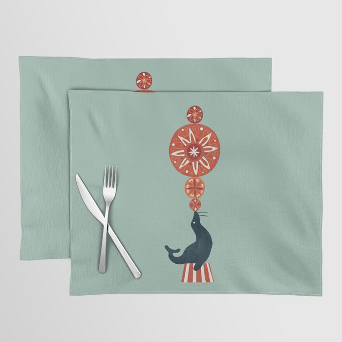 Circus Seal Placemat by Society6