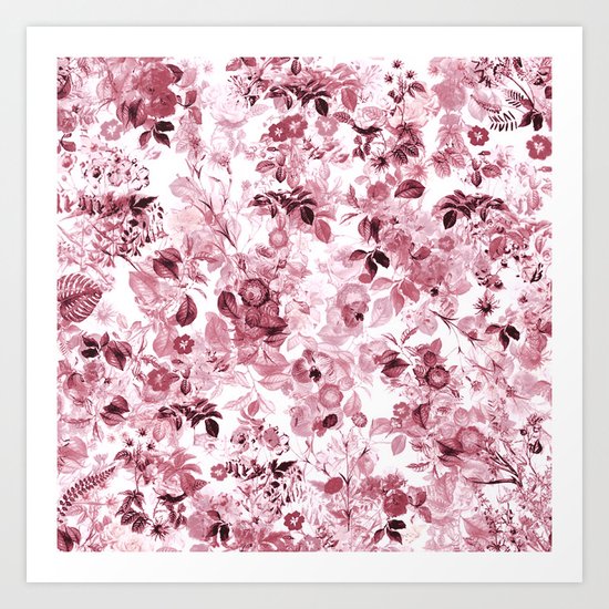 fleuri en rose Art Print