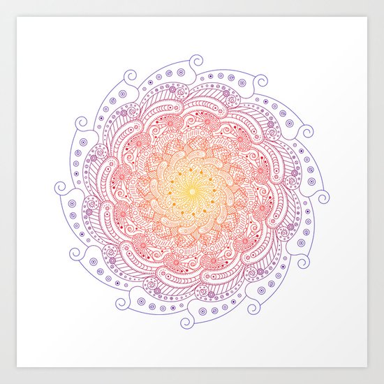 Round ornament - color Art Print
