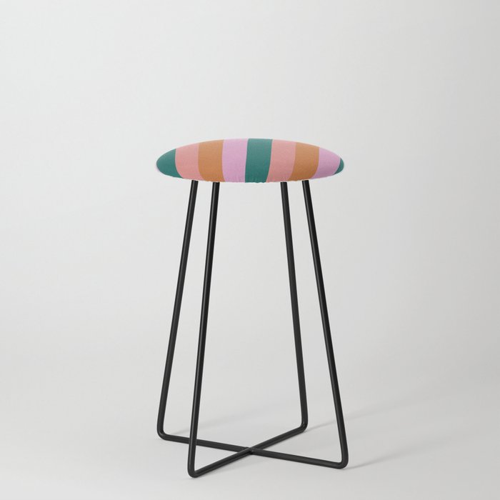 Abstraction_NEW_STRIPE_SWEET_LINE_LOVE_POP_ART_1127A Counter Stool