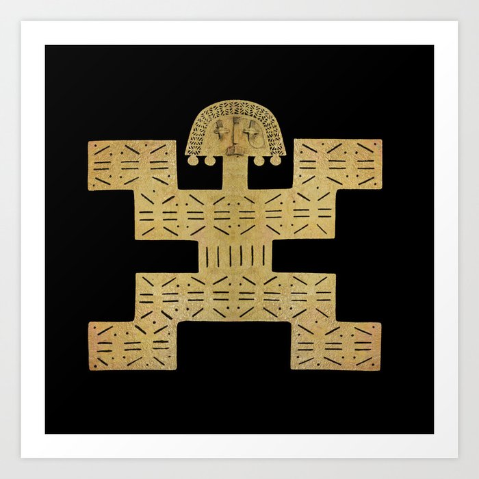Pectoral Pre-Columbian Gold Piece Art Print