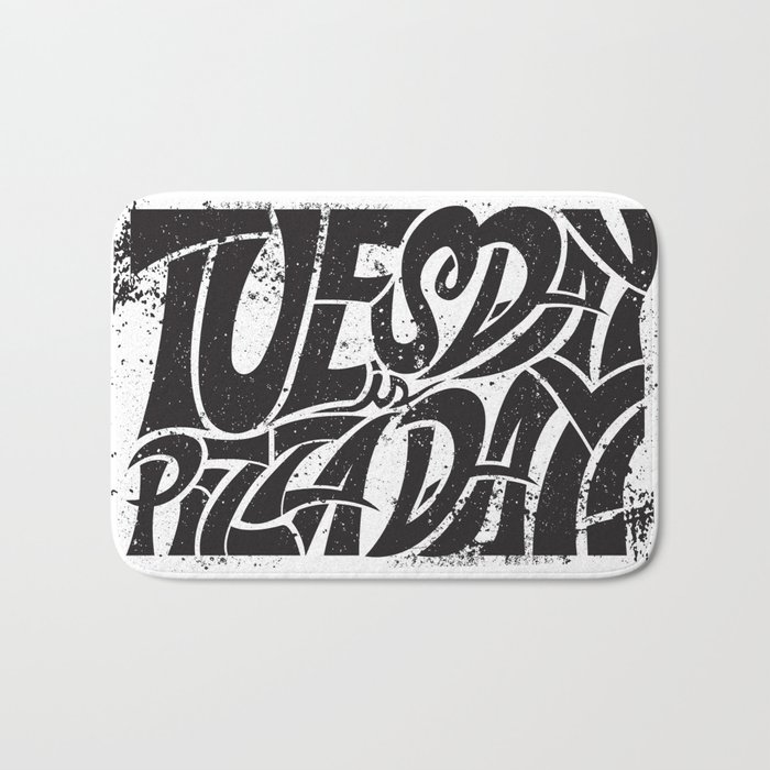 Tuesday is Pizza Day Bath Mat