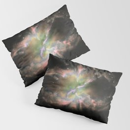 Peach Gray Planetary Nebula Pillow Sham