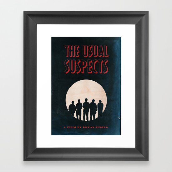 The Usual Suspects Film Noir Style Vintage Poster Framed Art Print