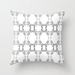 Hand drawn Seed Pods Pattern Throw Pillow