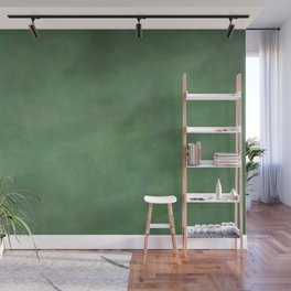 Abstract Soft Watercolor Gradient Ombre Blend 1 Deep Dark Green and Light Green Wall Mural