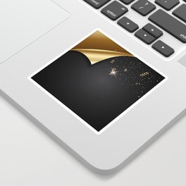Black and gold  Sticker