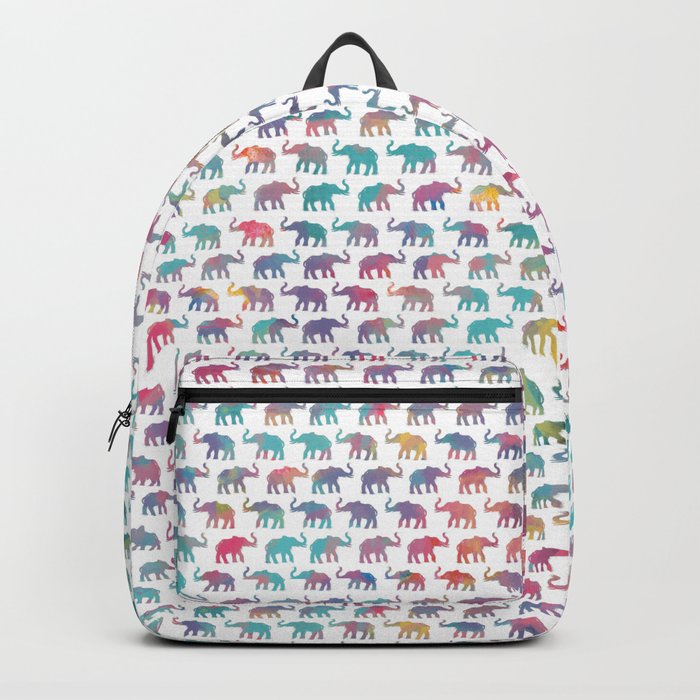 Elephants on Parade in Watercolor Backpack