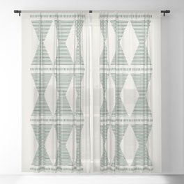 Southwestern Boho - Sage Green Sheer Curtain