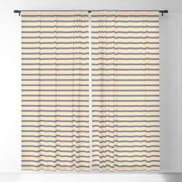 [ Thumbnail: Light Slate Gray and Bisque Colored Lined Pattern Blackout Curtain ]