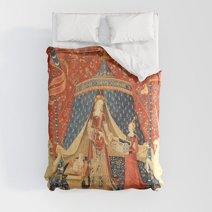 Lady and The Unicorn Medieval Tapestry Comforter