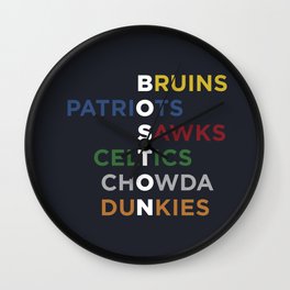 The Words of Boston Wall Clock