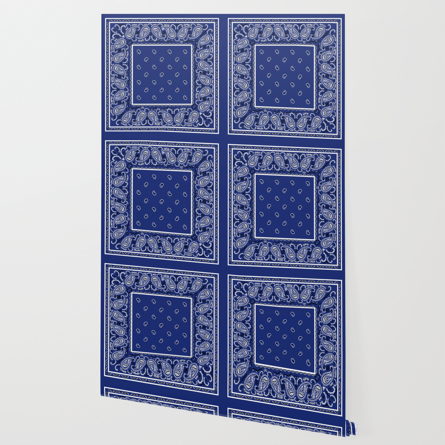 Classic Royal Blue Bandana Wallpaper By Bbco Society6