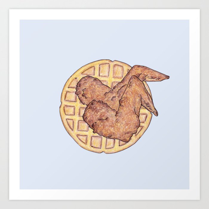 Chicken and Waffles! Art Print