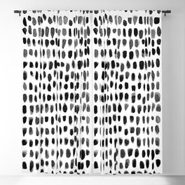 Dots (Black) Blackout Curtain