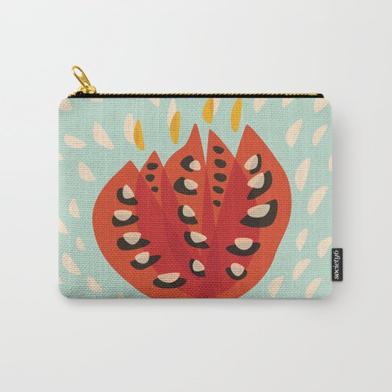 Red Abstract Tulip Carry-All Pouch