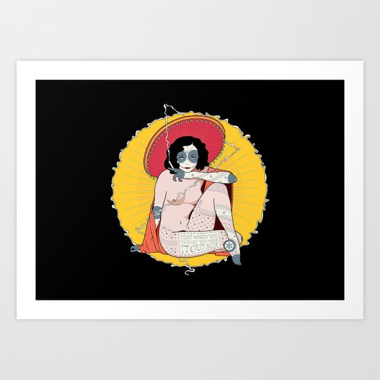 Staring Daggers. Art Print