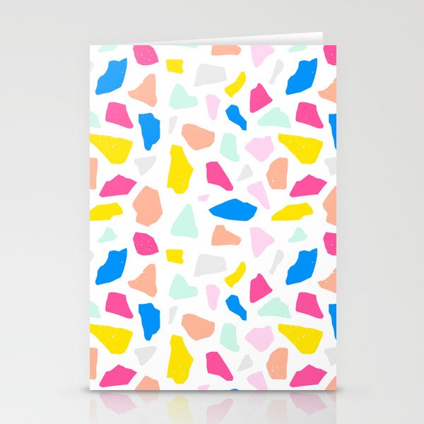 Colorful terrazzo flooring seamless pattern Stationery Cards