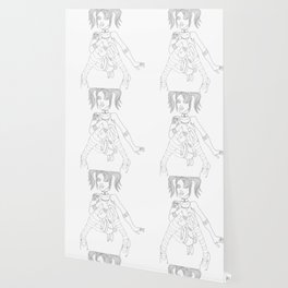 Bunny Girl Wallpaper For Any Decor Style Society6,Hand Drawn Anime Characters