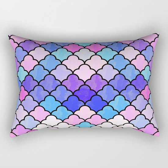 Watercolor Lovely Pattern VVXIII Rectangular Pillow
