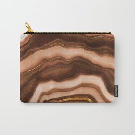 Shades of browns agate with glitter accents Carry-All Pouch