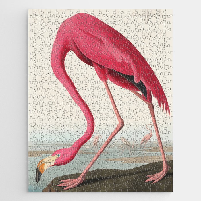 Pink Flamingo from Birds of America (1827) by John James Audubon Jigsaw Puzzle