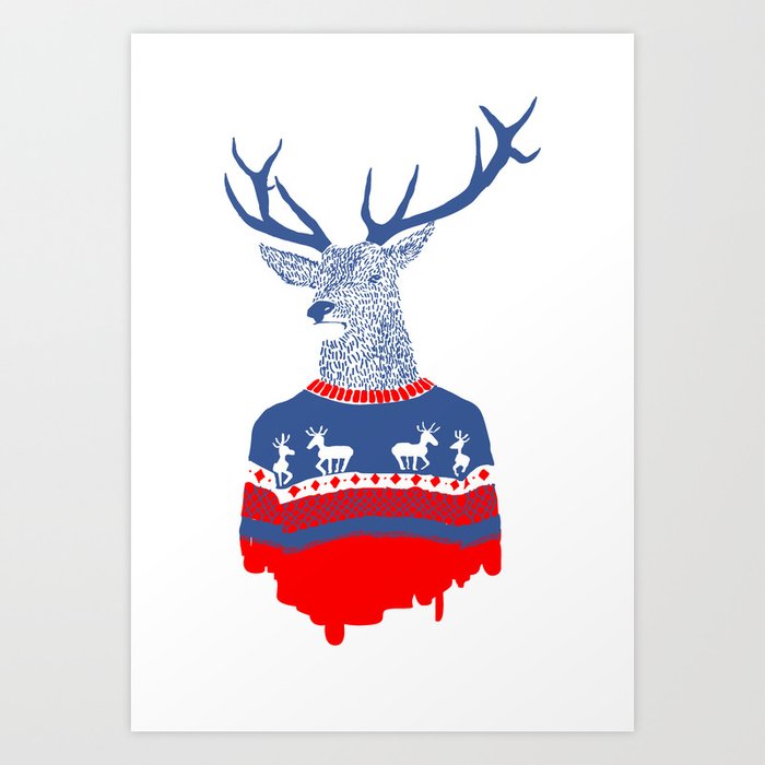Discover the motif UGLY WINTER PULOVER by Robert Farkas as a print at TOPPOSTER