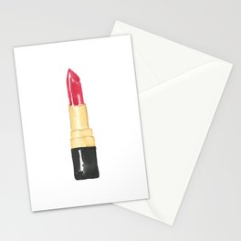 Watercolor Lipstick Stationery Card