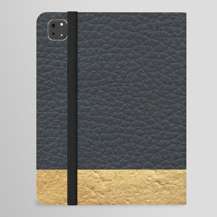 Color Blocked Gold & Leather iPad Folio Case