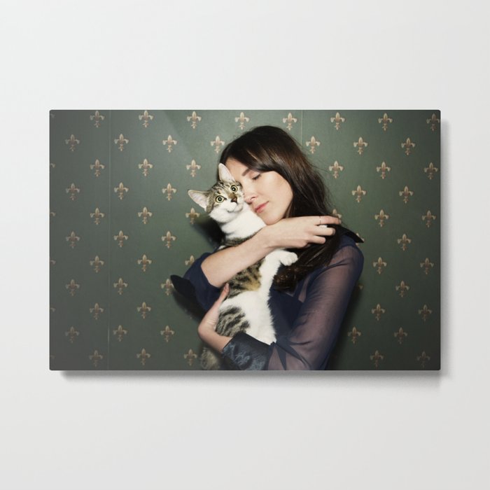 Meow means Woof Metal Print