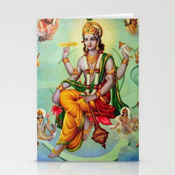 Vishnu Surrounded by his Avatars Stationery Cards