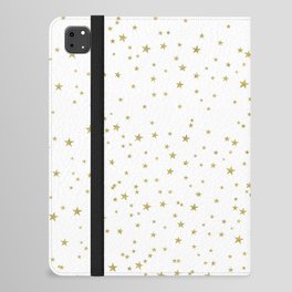 gold glitter stars small iPad Folio Case