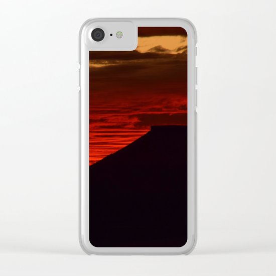 Red Hot Desert Sky Clear iPhone Case