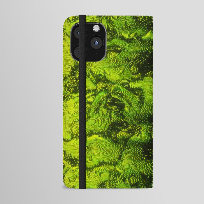 Green Jungle Glitch Distortion iPhone Wallet Case