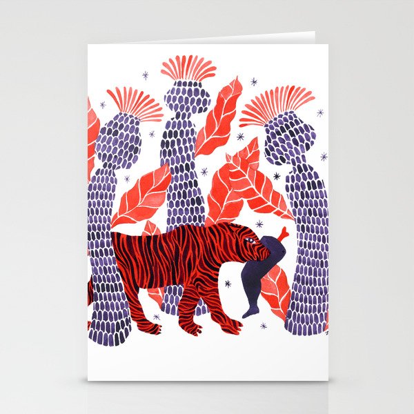 Tiger story in the jungle Stationery Cards