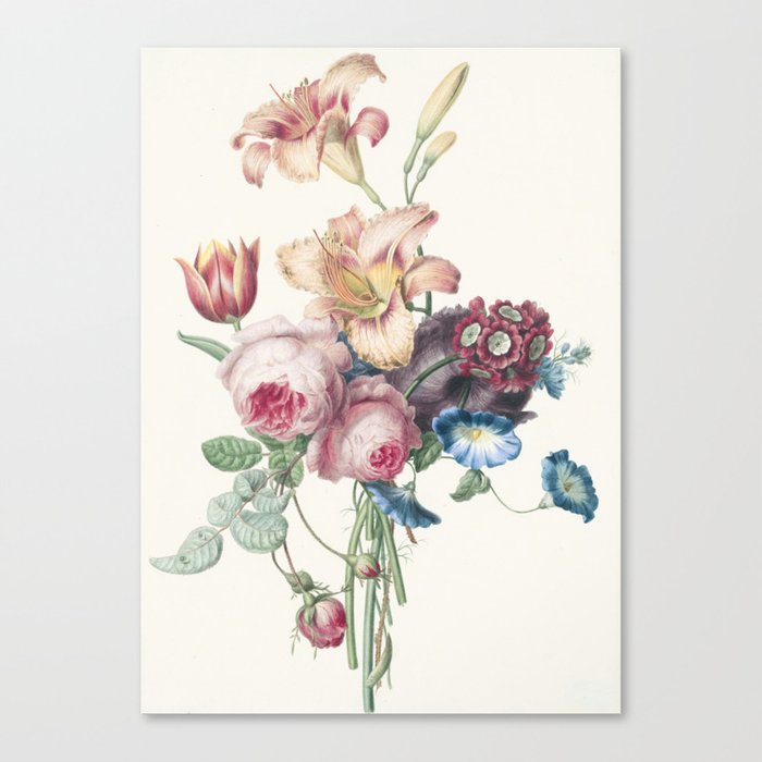 A Bouquet - Vintage Botanical Print Canvas Print