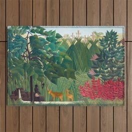 Henri Rousseau - The Waterfall Outdoor Rug