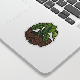UrbanNesian Growing Kalo  Sticker | Graphicdesign, Kalo, Taroleaves, 2021, Tropical, Leaf, Plant, Southpacific, Tribal, Talo 