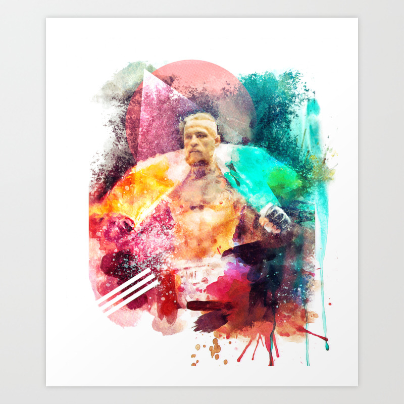 Conor Mcgregor Abstract Art Print Art Print By Artifulprints