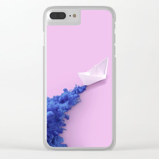 PAPER BOAT INK Clear iPhone Case
