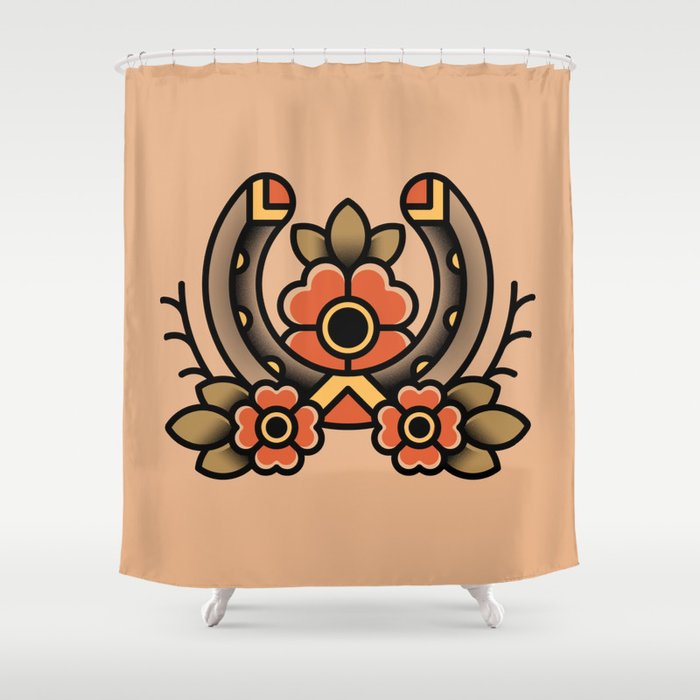Horseshoe Tattoo Shower Curtain By Mortarmade Society6