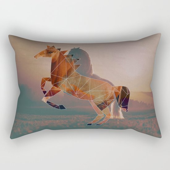 Horse with Horse Rectangular Pillow
