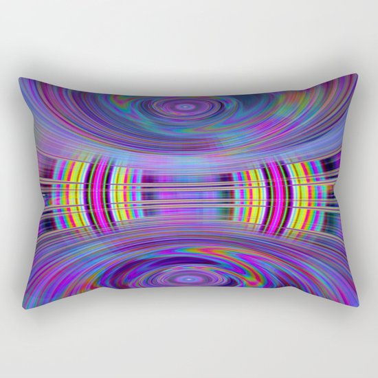 Dynamic fractal abstract in rainbow colors Rectangular Pillow