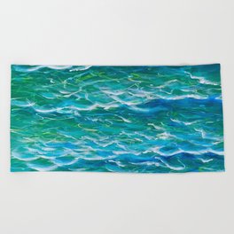 Ocean Waves Etude Beach Towel
