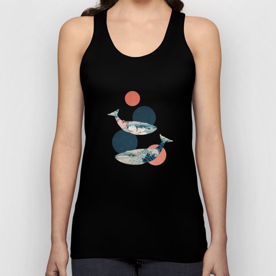 Whales and Polka Dots Unisex Tank Top