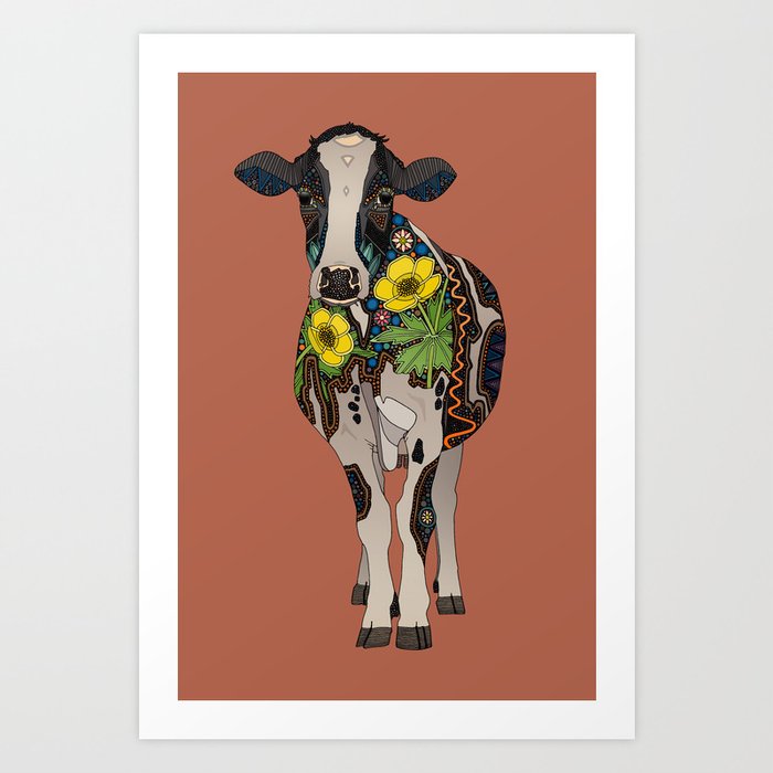 cow sienna Art Print