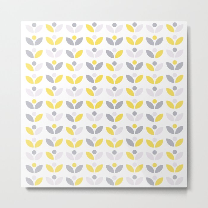 Yellow And Grey Abstract Flower Pattern Society6 Decor Buyart